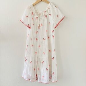 Zimmermann Bells Flamingo Dress - Embroidered